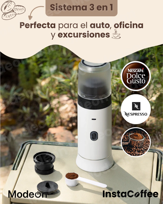 CaféMaster® 3 en 1 Compatible con Nespresso, Dolce Gusto y Café Molido