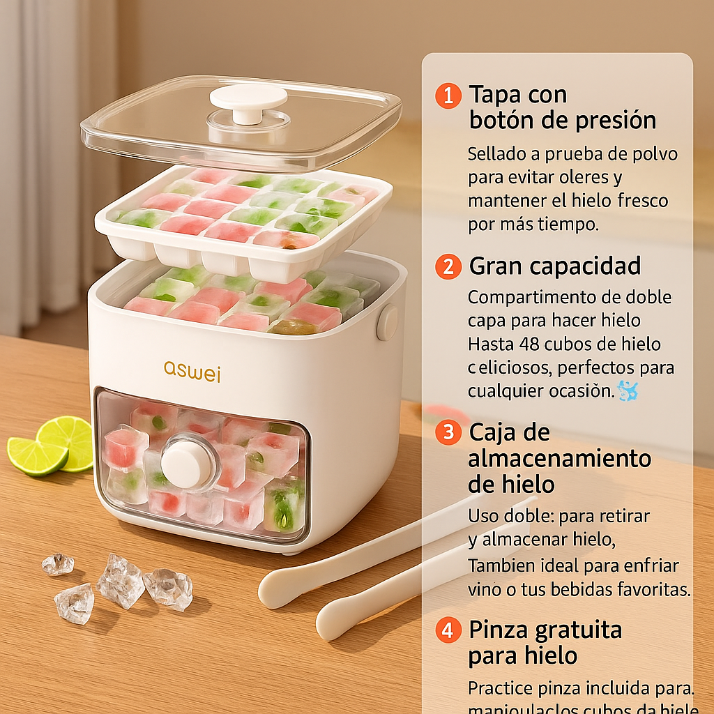 IceFlex 2 en 1 – La Solución Perfecta para Cubitos de Hielo en Casa