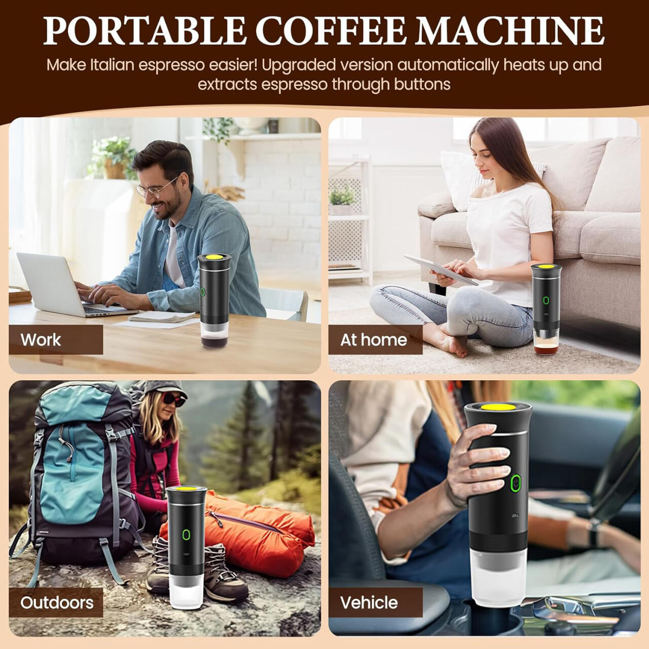 CaféMaster® 3 en 1 Compatible con Nespresso, Dolce Gusto y Café Molido